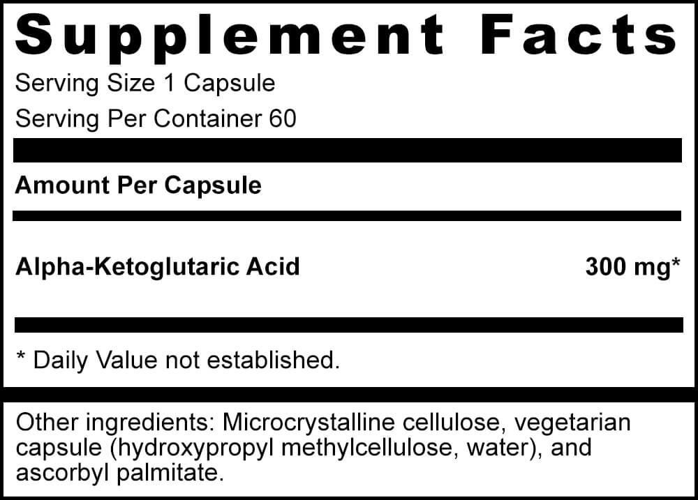 Alpha-Ketoglutaric Acid supplement